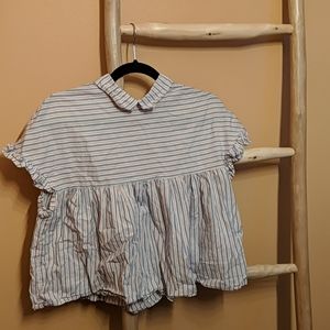 Collared Baby Doll Top